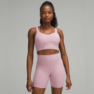Lululemon Like a Cloud Longline Bra size 4/6 Rose Blush RSBL